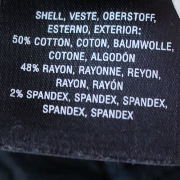 Anthropologie The Essential Slim Black Stretch Cotton Blend Velvet Ankle Pants - Picture 8 of 8